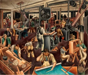 نقاشی «کارخانه‌ی مبل‌سازی» از بومپی اوسویی